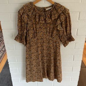 Doen Baudoin Silk Crepe Mini Dress, size S